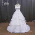 Organza Pleats Drop Waist Wedding Dresses